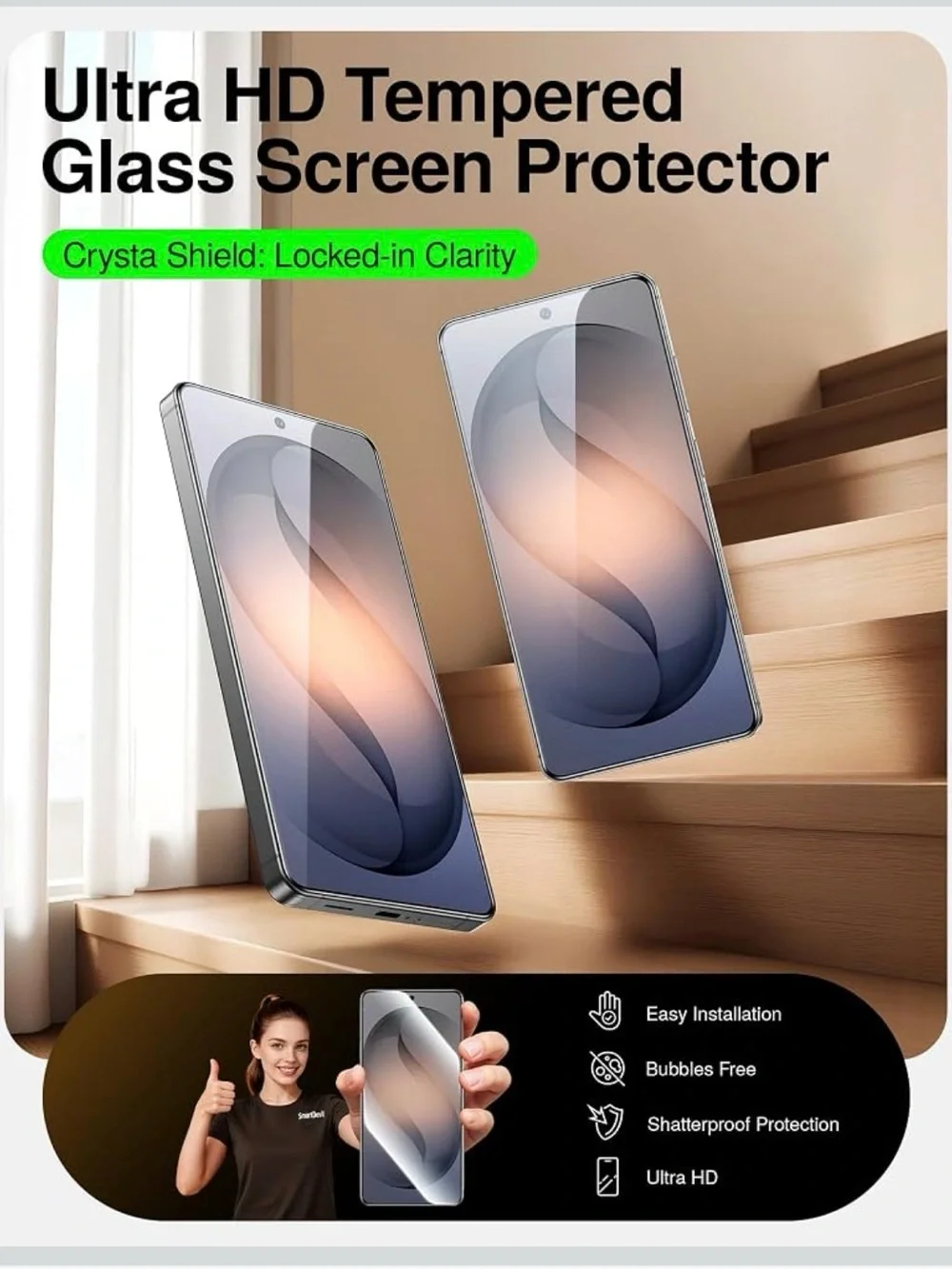 Tempered Glass Screen Protector for Samsung Galaxy S25 Ultra - Clear (3 Pack)